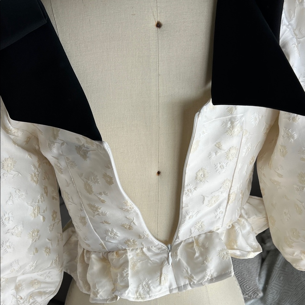 Sister Jane Ivory Blouse with Black Bow Accents - Picture 5 of 6